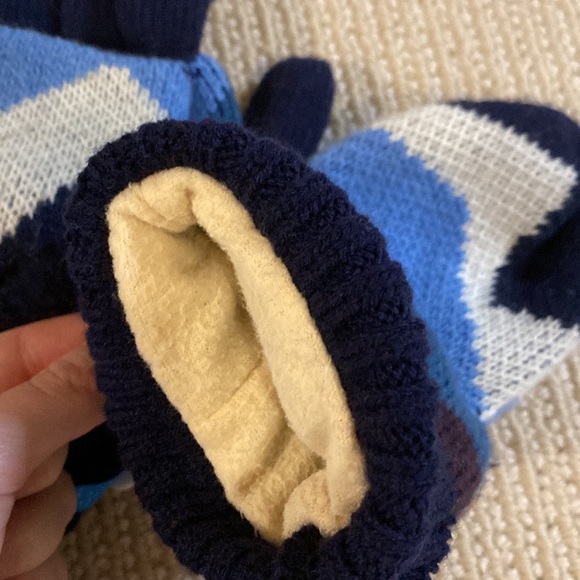 Blue Fingerless Gloves with Flap - Picture 6 of 6